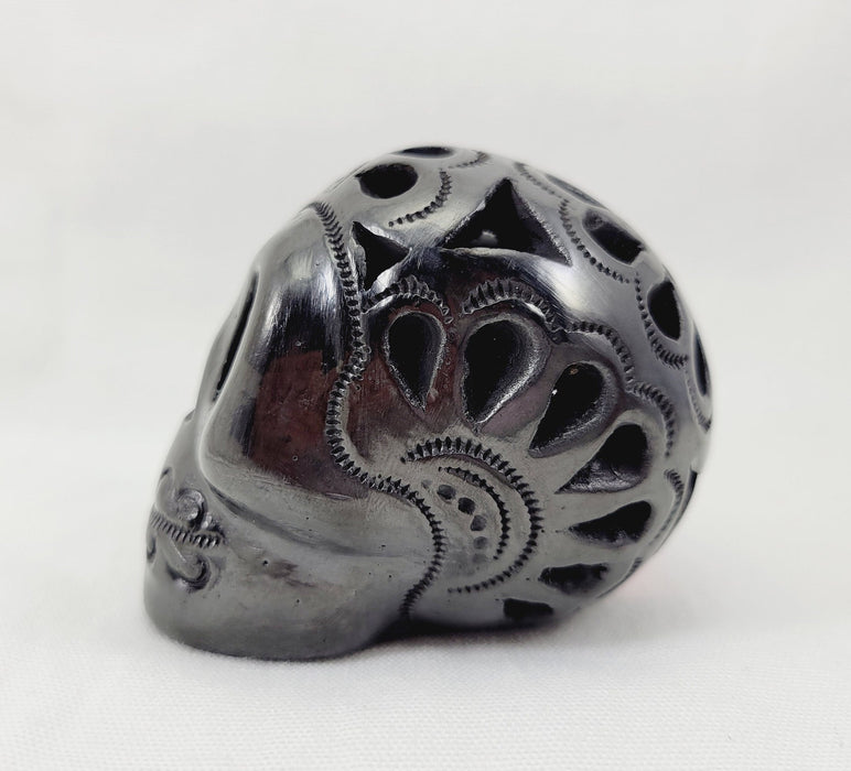 Barro Negro Black Clay Geometric Floral Skull Cráneo Ofrenda Oaxaca