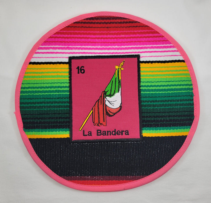 Handmade Tortilla Warmer Loteria La Bandera Kitchen