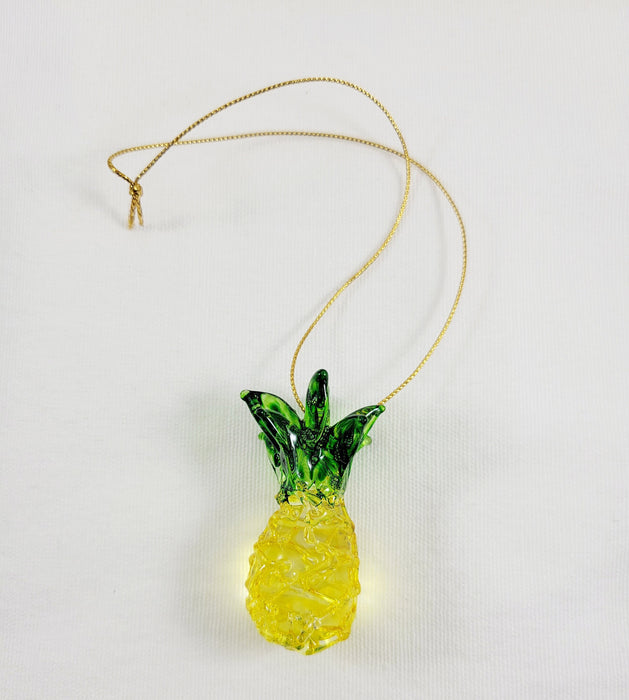 Mexican Folk Artisan Glass Ornament Piña (Pineapple)